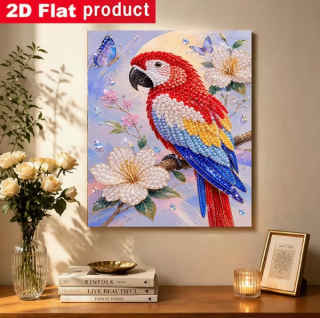 Preview: Diamond Painting Perlen Papagei